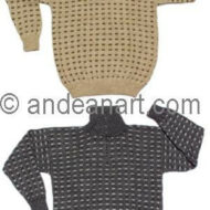 Turtle Neck Alpaca Sweater "Waffle" - 11261727