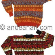 "Alpacas and Colors" Alpaca Sweater - 11261728
