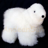 Alpaca Fur Polar Bear 6" - Alpaca Fur Stuffed Animal - 15161611