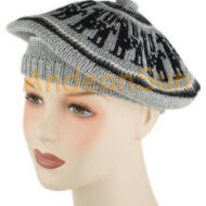 Alpaca Beret with Alpaca Motif - Natural Color - 16761704