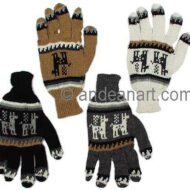 Alpaca / Llama Motif Alpaca Gloves - Natural Color - 16783101
