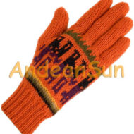 Alpaca / Llama Motif Alpaca Gloves - Earth Color - 16783101