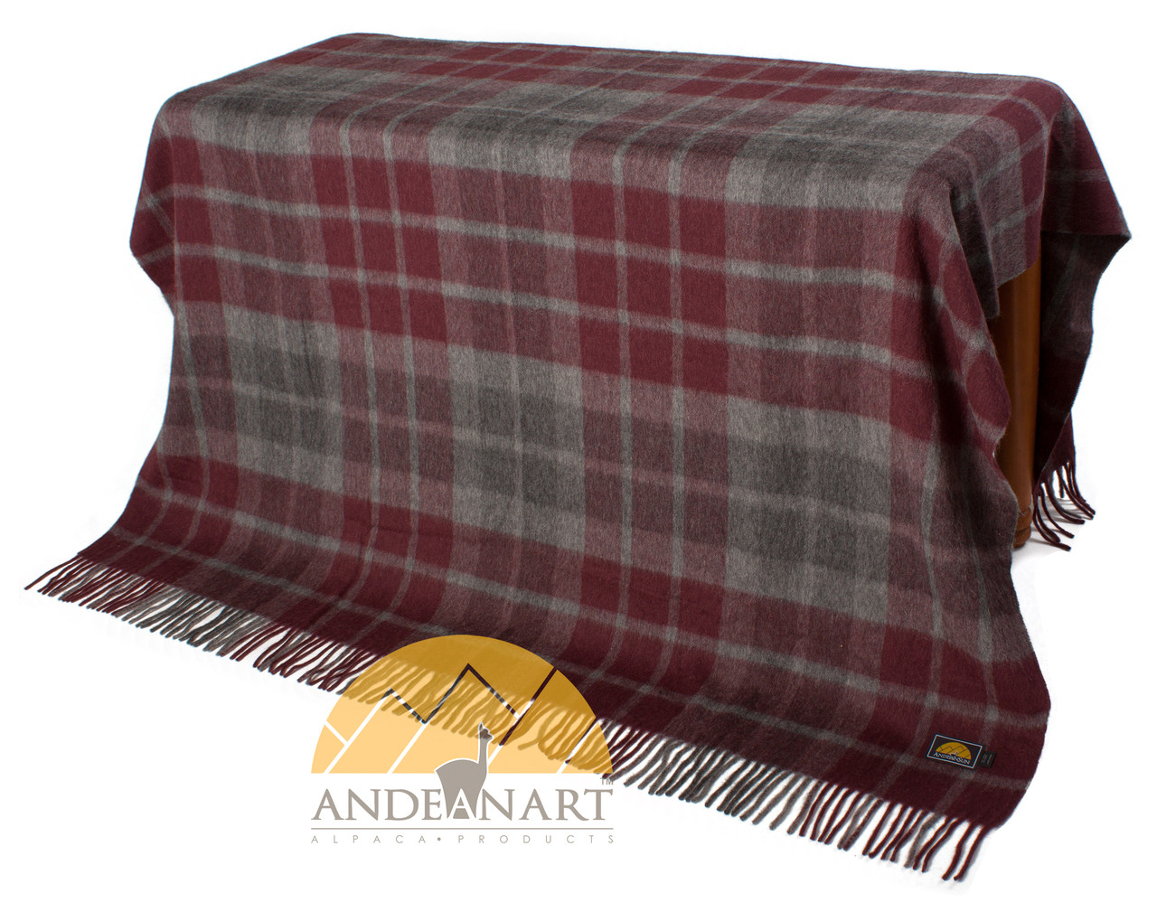 Alpaca Checkered Throw Blanket by AndeanSun US STOCK AndeanArt Florida