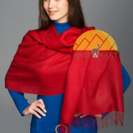 100% Baby Alpaca Shawl SOLID Color HIGH END - Flame/Bright Red - 16854202