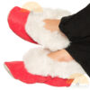 Alpaca Fur Collar Slipper - Faux Suede - Shoe Style - Red - 72911702