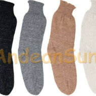 Solid Color Crew Alpaca Socks - Natural - 16713301