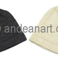 Double Knitted Solid Color Beanie Alpaca Hat - Natural Color - 16751702
