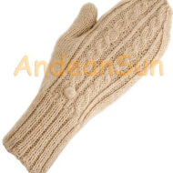 Glittens Hand Finished Double Cable Knit - Beige - 16783208