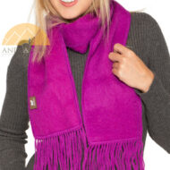 Narrow Alpaca Scarf with Alpaca Figure Label / Tag - Alpaca Carrasco - Fuchsia - 16773555