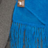 Alpaca Scarf Narrow with Hand Finish Fringe Solid Color - Alpaca Carrasco - Electric Blue - 16773555
