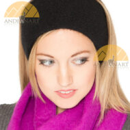 Baby Alpaca Ski / Snowboard / Sport Headband - Alpaca Hat - Black