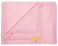 Alpaca Blanket for Babies with Hand Crocheted Scalloped Trim - Alpaca Carrasco - Baby Pink - 16891704