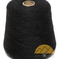 100% Alpaca FS Yarn Cone Color Trend - Approx. 1 kilo / 2.2 lbs - 2015-2016 Solid - Black/500 - Melange Collection - 16702102