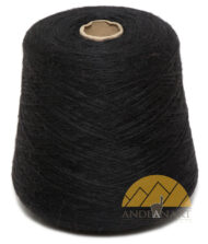 100% Alpaca FS Yarn Cone Color Trend - Approx. 1 kilo / 2.2 lbs - 2015-2016 Solid - Black/500 - Melange Collection - 16702102
