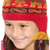 Ear Flap Alpaca Hat with Alpaca Motif for Children - Earth Color - 16752212