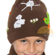 Applique Beanie Alpaca Hat for Children - 16752214