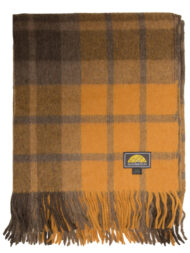 Alpaca Checkered Throw - Blanket by AndeanSun - Dijon and Heather Brown - 16893521