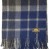 Alpaca Checkered Throw - Blanket by AndeanSun - Midnight Blue and Grey - 16893521