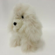 Alpaca Fur Dog Medium 9 1/2" inches (fur to fur) - 7 1/2" (hide to hide) Alpaca Fur Stuffed Animal - Mixed Color - 15961610