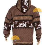 Alpaca Motif Heavyweight Full-Zip Hoodie Jacket - FAUX Alpaca 16264001