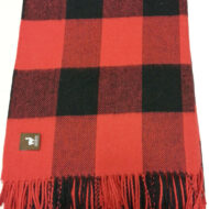 Buffalo Plaid Lap Throw Alpaca AND ACRYLIC Blend Blanket by Alpaca Carrasco - Red and Black - 16893602