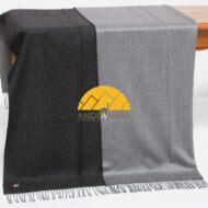 Reversible Alpaca Throw - Alpaca AND ACRYLIC Blend Blanket - by Alpaca Carrasco - Charcoal - Light Grey - 16893607
