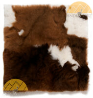 Large Baby Alpaca Fur Pillow Cover 16" x 16" - Mixed Colors - 16728006