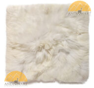 Large Baby Alpaca Fur Pillow Cover 16" x 16" - White - 16728006