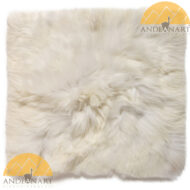 Large Baby Alpaca Fur Pillow Cover 16" x 16" - White - 16728006
