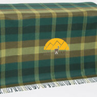 Large Plaid Pattern Alpaca Throw - Alpaca AND ACRYLIC Blend Blanket by Alpaca Carrasco - Dark Green - Olive Green - Celery - 16893610
