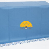 SOLID Color Lap Alpaca Throw Alpaca AND ACRYLIC Blend Blanket by Alpaca Carrasco - Steel Blue - 16893606