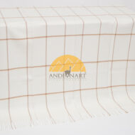 Windowpane Plaid Lap Alpaca Throw - Alpaca AND ACRYLIC Blend Blanket by Alpaca Carrasco - Ivory - 16893603