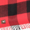 Buffalo Plaid Lap Throw Alpaca AND ACRYLIC Blend Blanket by Alpaca Carrasco - Red and Black - 16893602