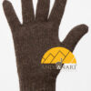 Classic Alpaca Gloves made with 100% Alpaca Yarn by AndeanSun - Heather Brown - 16783807