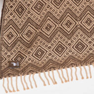 Diamond Weave Alpaca Throw - Alpaca AND ACRYLIC Blend Blanket by Alpaca Carrasco - Dark Brown - Beige - 16893612