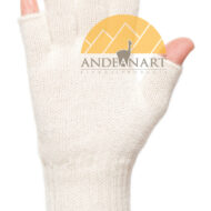 FINGERLESS Classic Alpaca Gloves Made with 100% Alpaca Yarn by AndeanSun - Ivory - 16783225