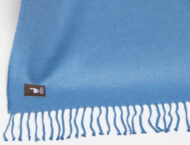 SOLID Color Lap Alpaca Throw Alpaca AND ACRYLIC Blend Blanket by Alpaca Carrasco - Steel Blue - 16893606