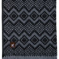Diamond Weave Alpaca Throw - Alpaca AND ACRYLIC Blend Blanket by Alpaca Carrasco - Light Grey and Black - 16893612