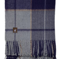 Large Check Pattern Alpaca Throw - Alpaca AND ACRYLIC Blend Blanket by Alpaca Carrasco - Light Grey - Purple - Beige Stripes - 16893611