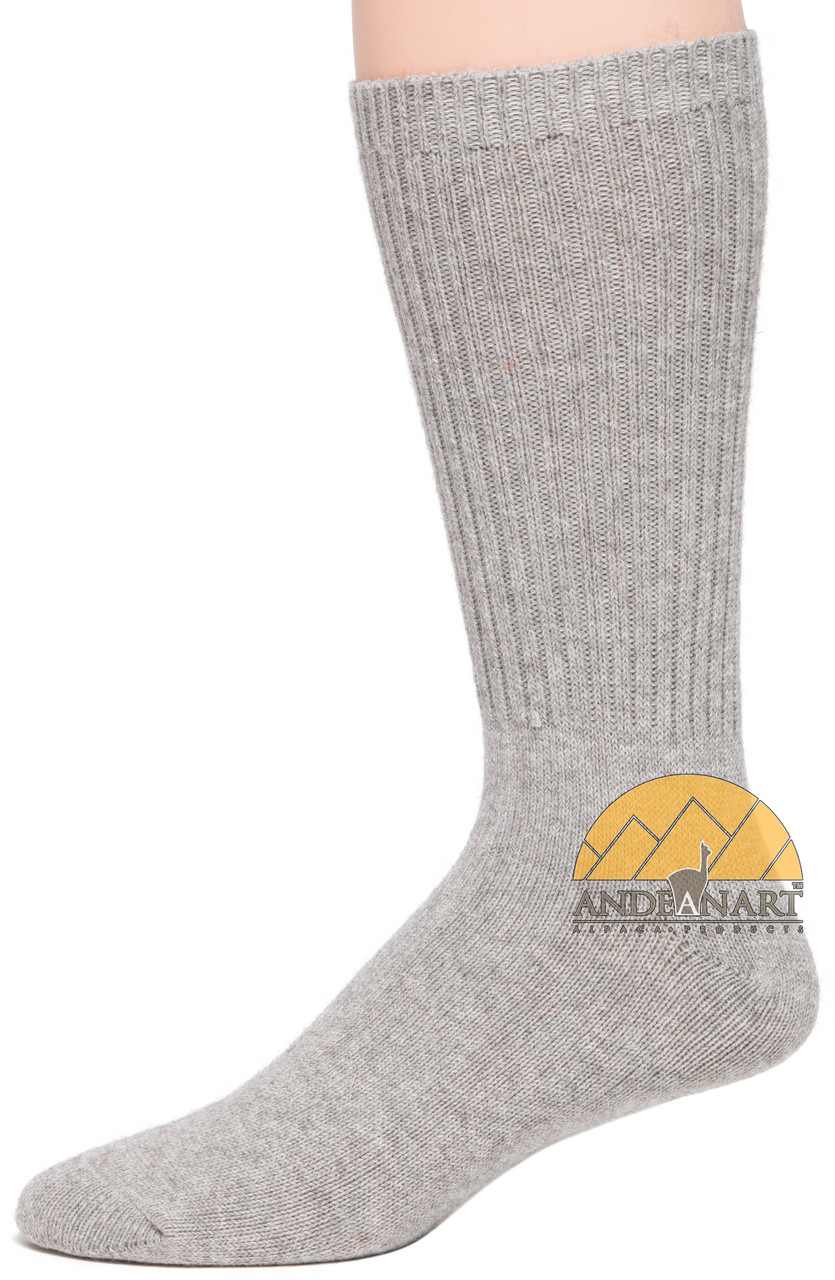 ORGANIC BABY Alpaca COPPER Socks - AndeanSun - Heather Grey - 16711712