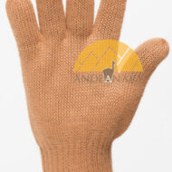 REVERSIBLE Classic Jersey Knit Blend Alpaca Gloves Made with 50% Alpaca Yarn by AndeanSun - Black and Camel - 16783226