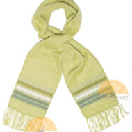 Striped Alpaca Scarf - Alpaca Carrasco - Lime Green - Camouflage Green - Olive Green - 16773557