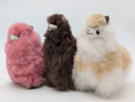 Alpaca Fur Stuffed Figurine Standing with booties - Alpaca Figurine Stuffed Animal - 3 SIZES - US STOCK - Image 4