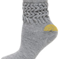 Alpaca Scrunch Low Crew Terry-lined Socks Premium Quality - AndeanSun - US STOCK - Light Grey - 16711728