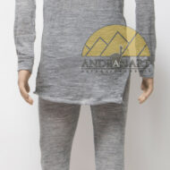 Baby Alpaca Blend Long Johns - Baby Alpaca Thermal Underwear by AndeanSun - Light Grey - 16261201