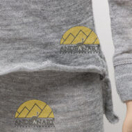 Baby Alpaca Blend Long Johns - Baby Alpaca Thermal Underwear by AndeanSun - Light Grey - 16261201