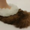 Baby Alpaca Fur Collar Slipper Hand Sewn - Shoe Style - Mixed Color - 72911705