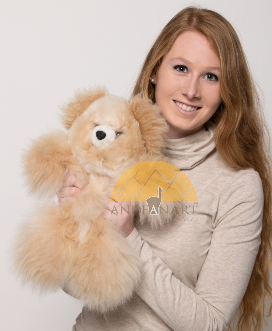 NEW FOR 2016! Medium 14" (fur to fur) - 11" (hide to hide) Alpaca Teddy Bear - US STOCK - Image 2