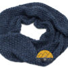 Diamond Honeycomb Stitch Infinity Alpaca Scarf made with 50% Alpaca Yarn - Neck Warmer - Blue and Steel Blue - 16773567