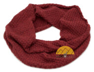 Diamond Honeycomb Stitch Infinity Alpaca Scarf made with 50% Alpaca Yarn - Neck Warmer - Dark Red and Burgundy - 16773567